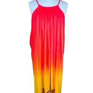 NWT Young, Fabulous & Broke Sunset Ombre Trapeze Racerback Cover up dress. XS